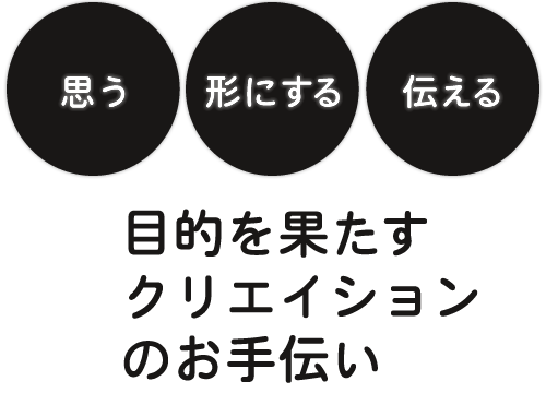 目的を果たすクリエーションのお手伝い